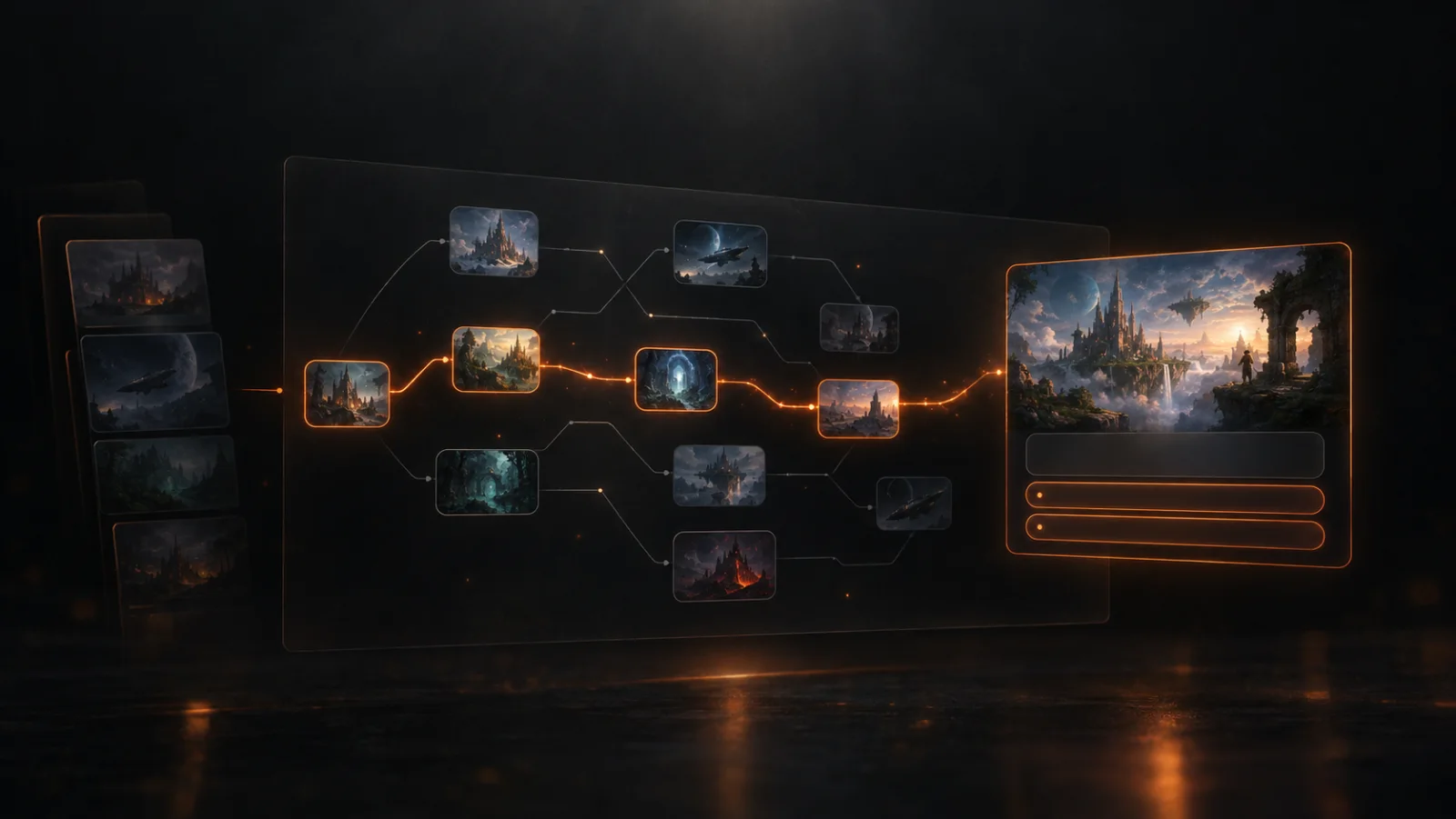 Visual Story Composer interface